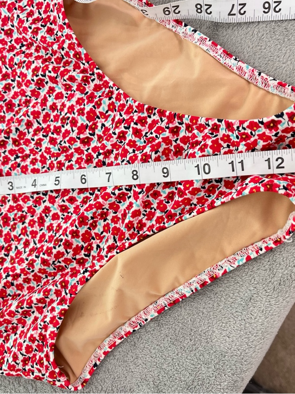 J.Crew Factory Ruffle french bikini 2pc set Mini floral print size Large - Picture 11 of 13